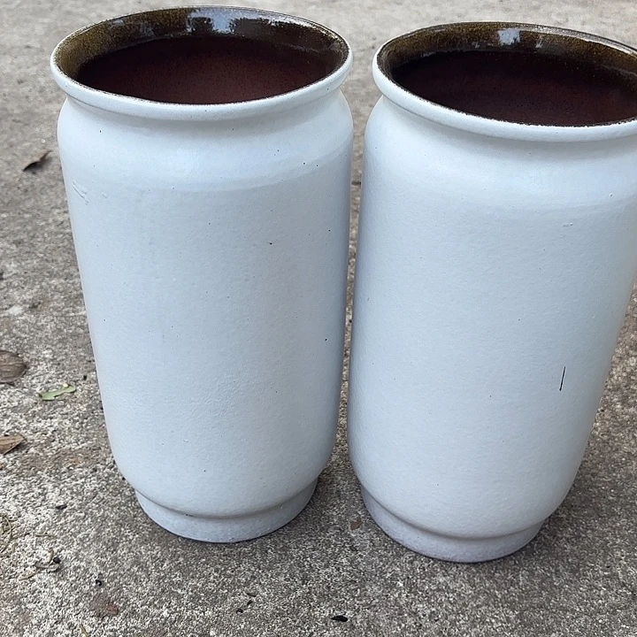 紫砂茶碗彩直两个口径15高度30