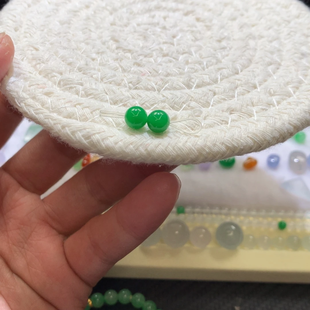 定制翡翠未镶嵌6mm正阳绿