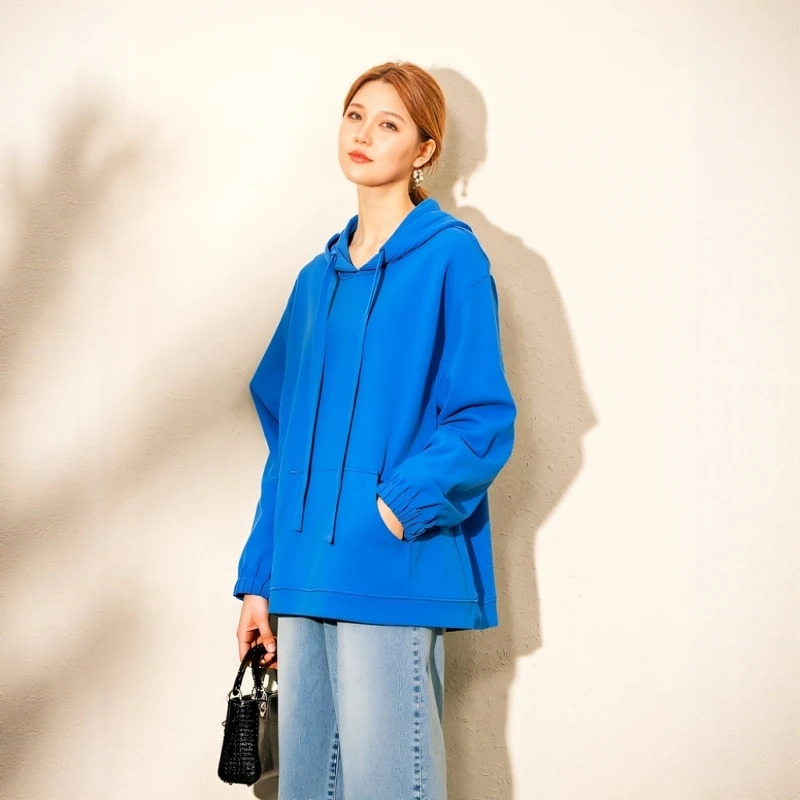 加大码女装胖MM2025秋 肌理感轻盈中长款短款卫衣 多色爆炸福利价