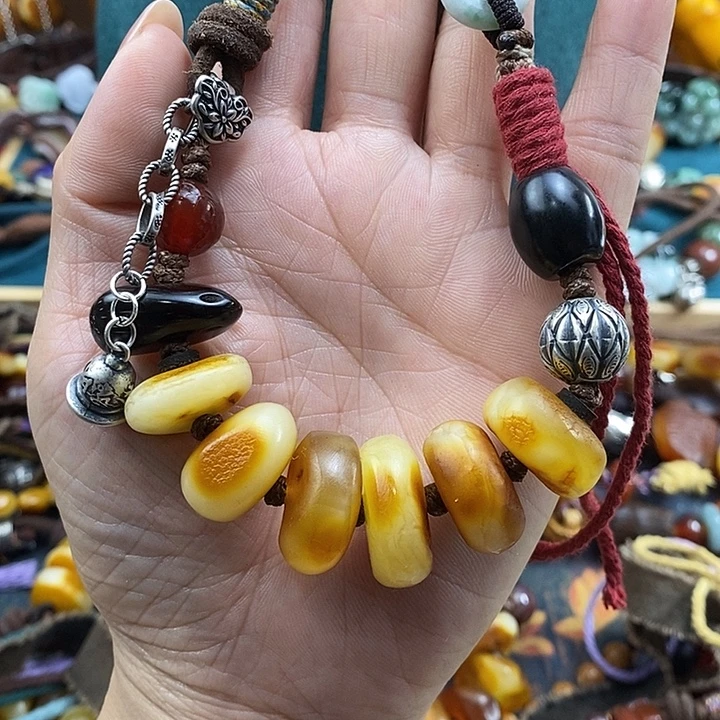 蜜蜡未镶嵌项链项链