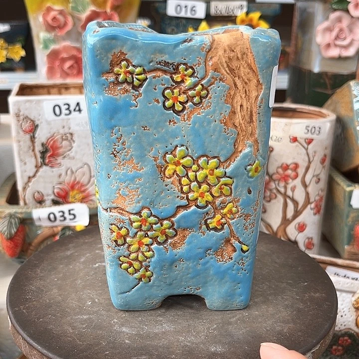 紫砂花盆粗陶材质多肉花盆