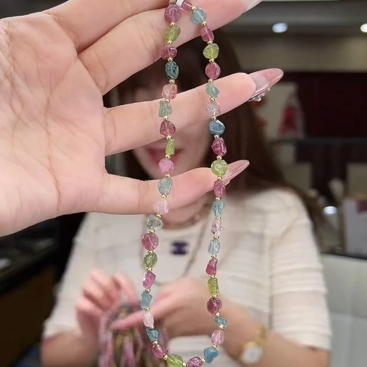 05440908/未镶嵌碧玺手机链多样性发货