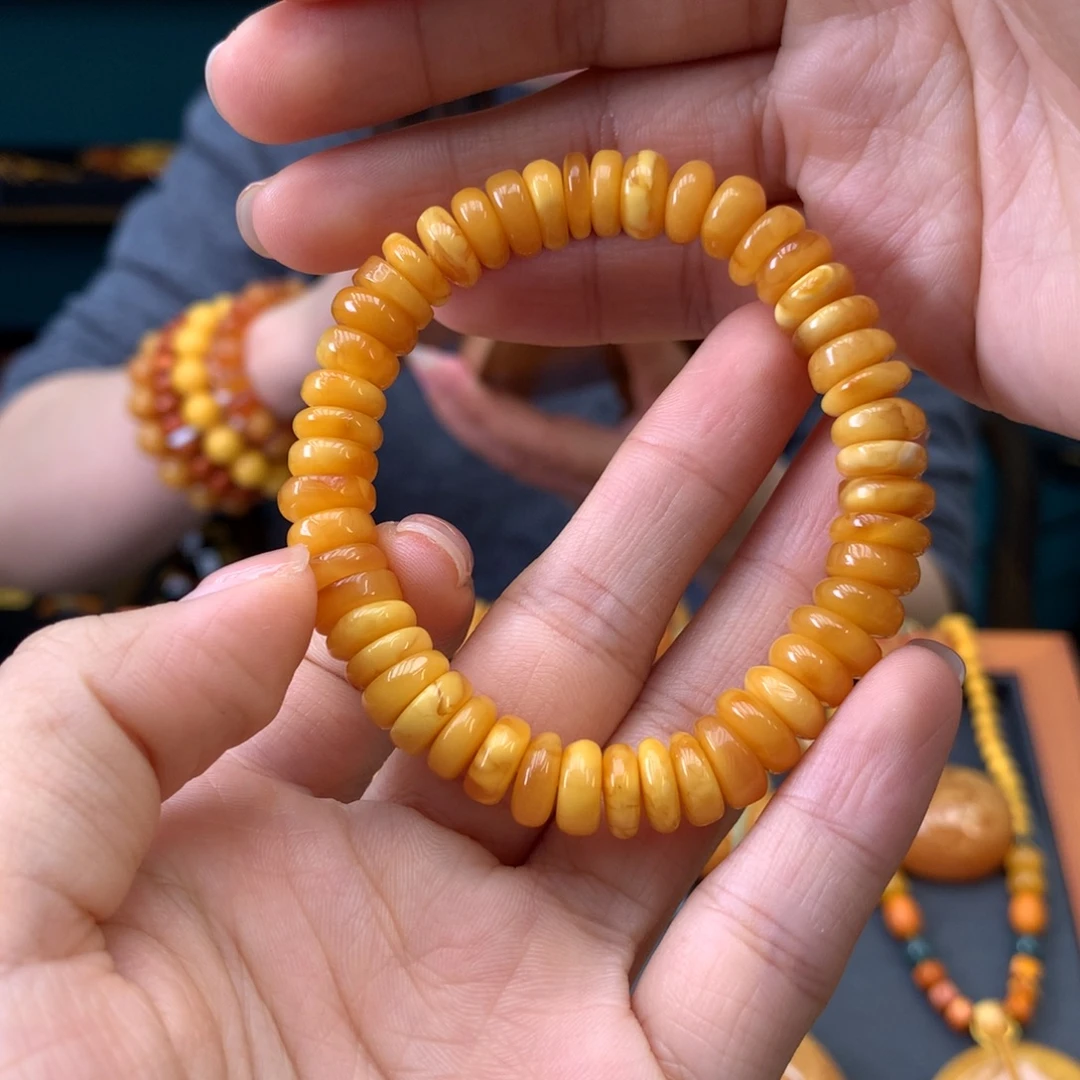 蜜蜡未镶嵌手串天然