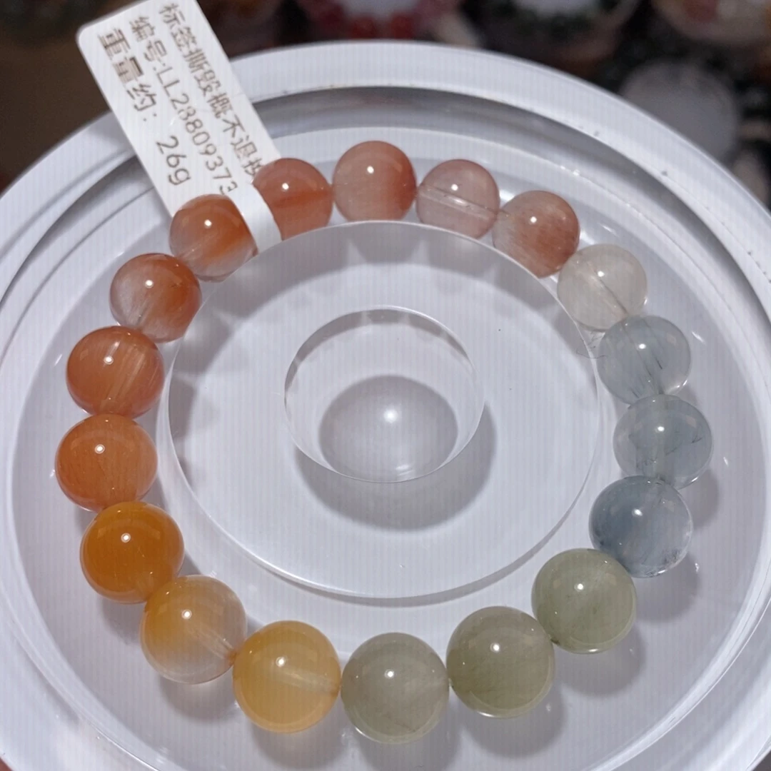 未镶嵌水晶手链F彩兔毛10