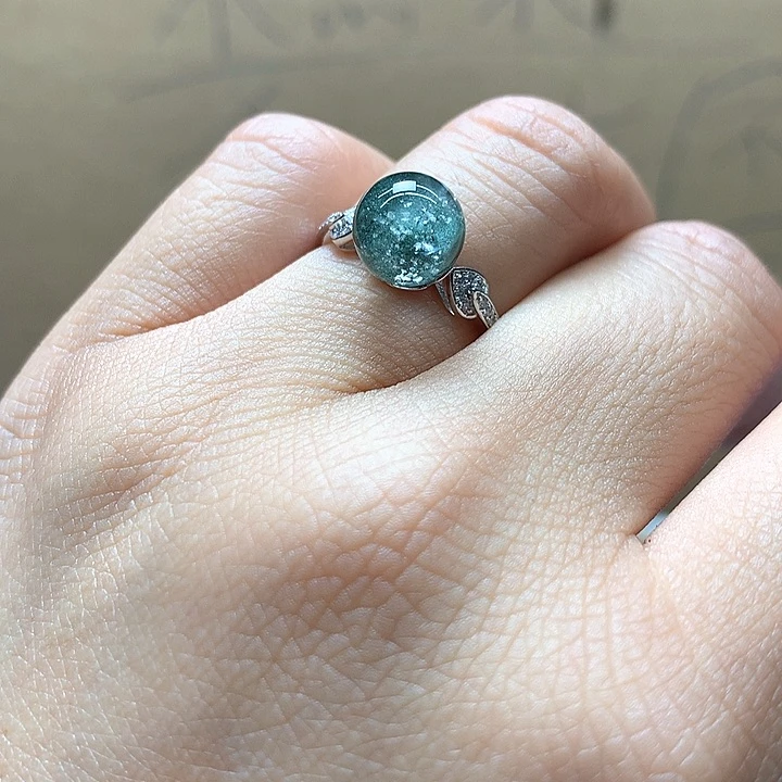 水晶水晶戒指银S925镶嵌名****新