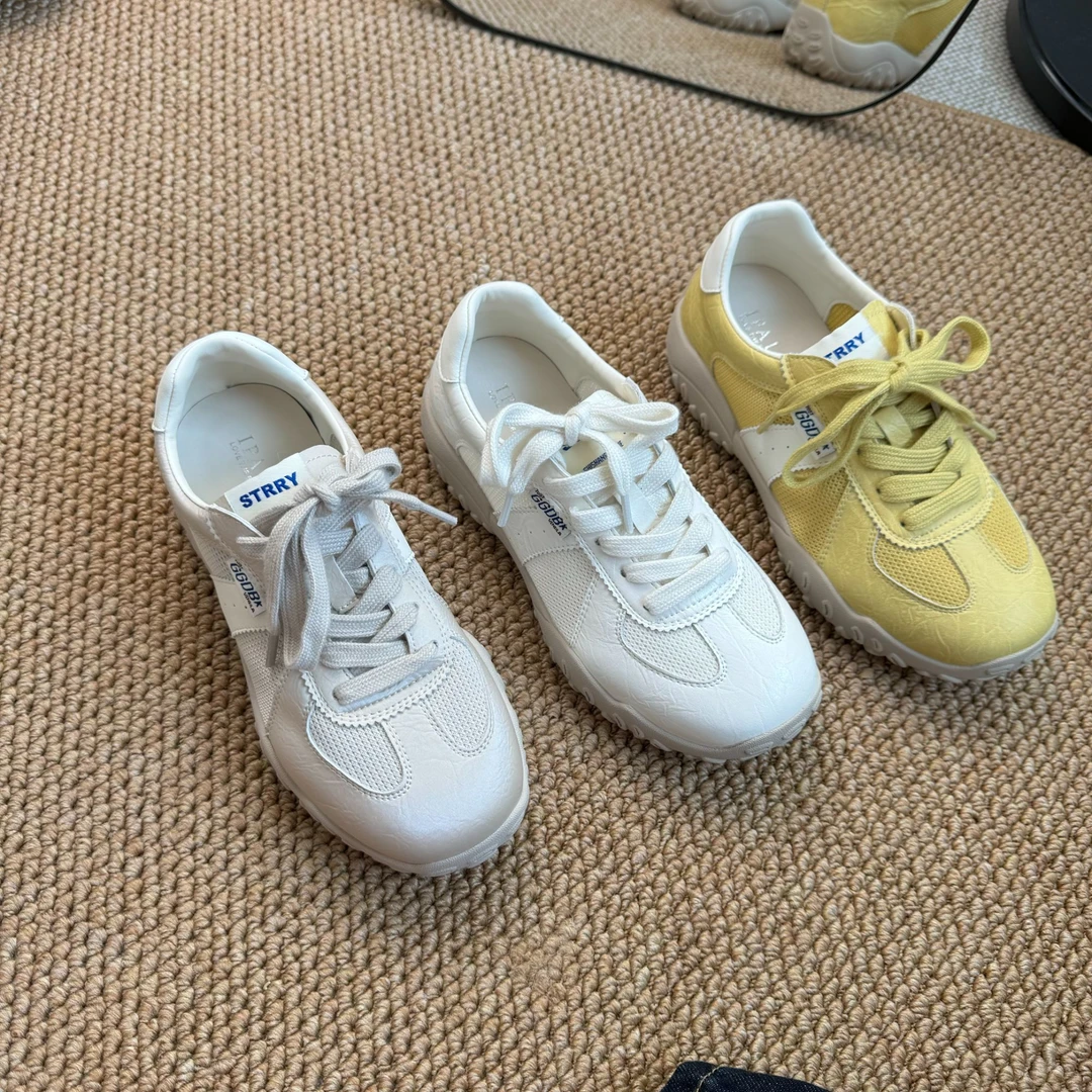 超火网面透气德训鞋女2025夏季新款超软底软面百搭舒适休闲运动鞋