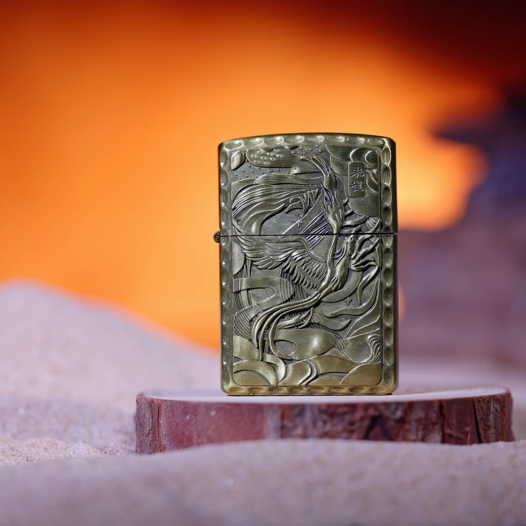 【火机云仓】朱雀-3D浮雕朱雀防风煤油打火机