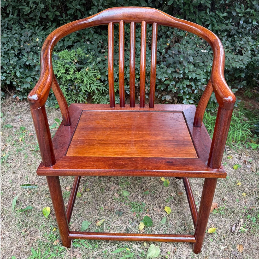 绿心檀悟禅圈椅靠背椅围椅桌椅简约禅意新中式实木椅书椅茶桌椅