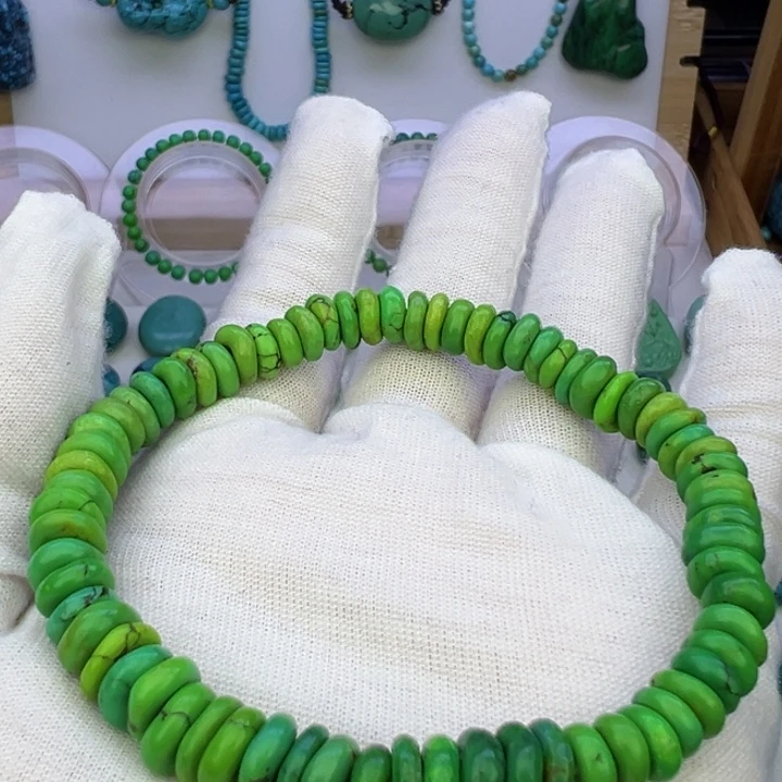 菜籽绿藏扣手串8.1mm兰