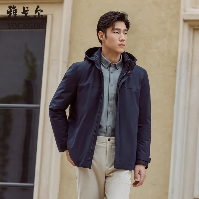【轻暖系列90%鹅绒】雅戈尔2025冬季青年男商务休闲羽绒服419889