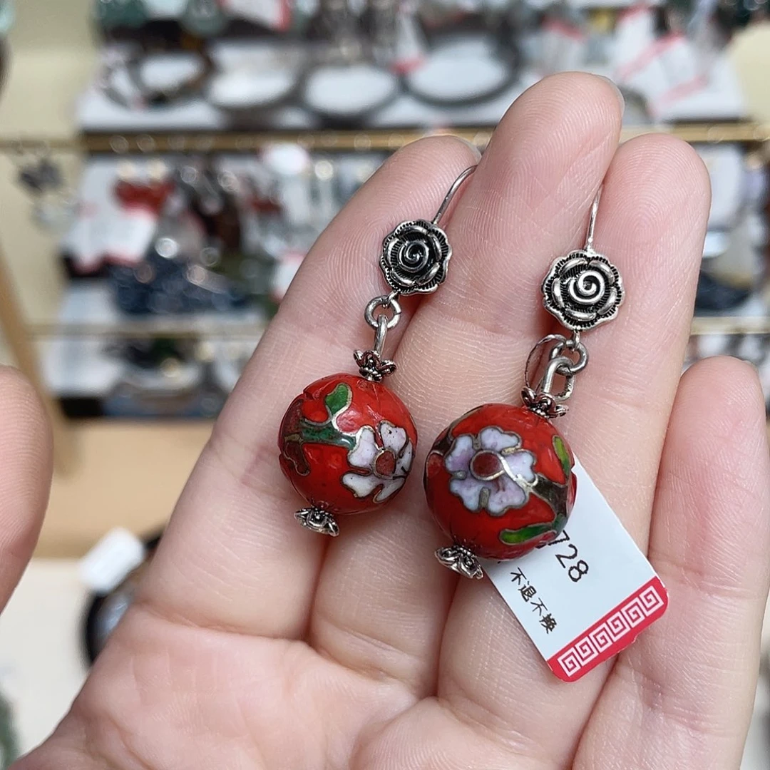 无925银复古纯银耳环