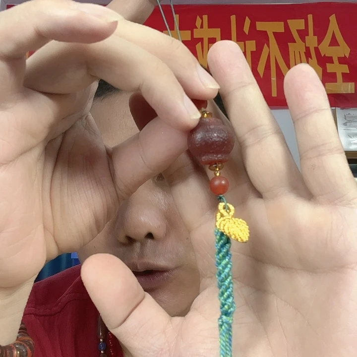 吊坠玛瑙未镶嵌T10血鞭吉祥三宝