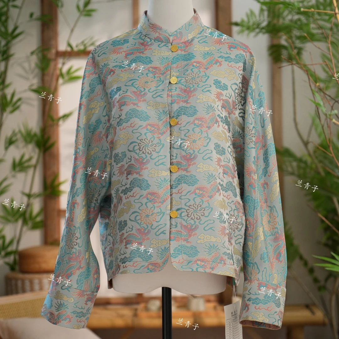 娟 新中式 宋锦狮子绣球外套 24562