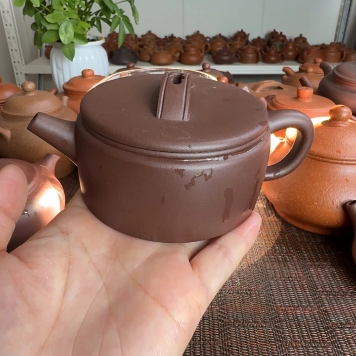 岑***华茶杯紫砂紫泥汉瓦200cc