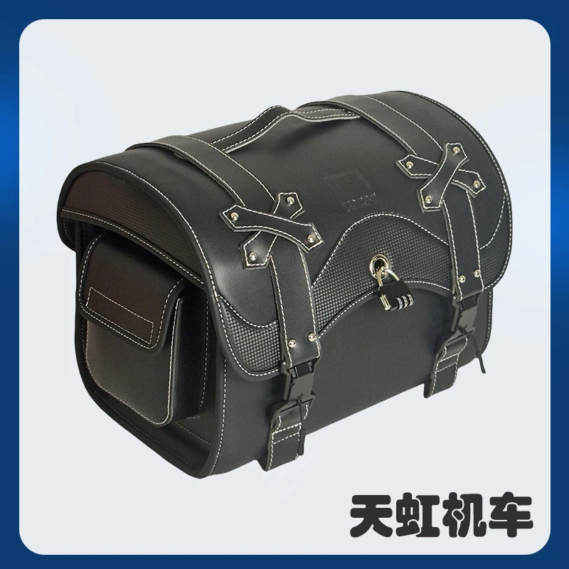 尾箱包巡航摩托车通用CU625后尾包clc250车尾包防水皮包改装配件