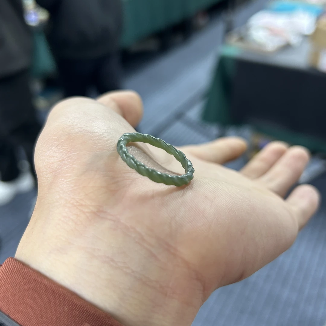 【潜珑珺】ZT-02和田玉麻花戒指吊坠