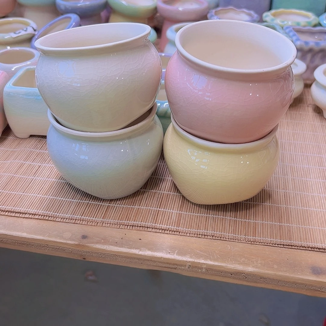 红陶陶瓷花盆当场满12包邮