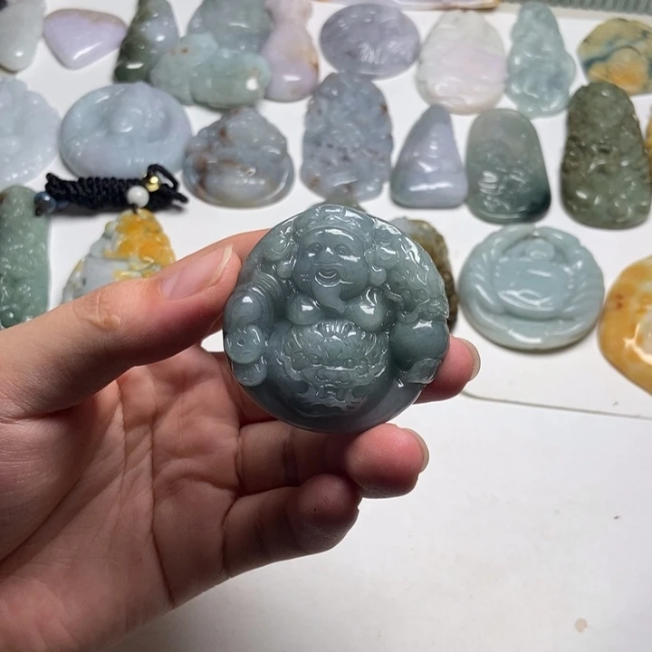 颈饰未镶嵌翡翠财爷28