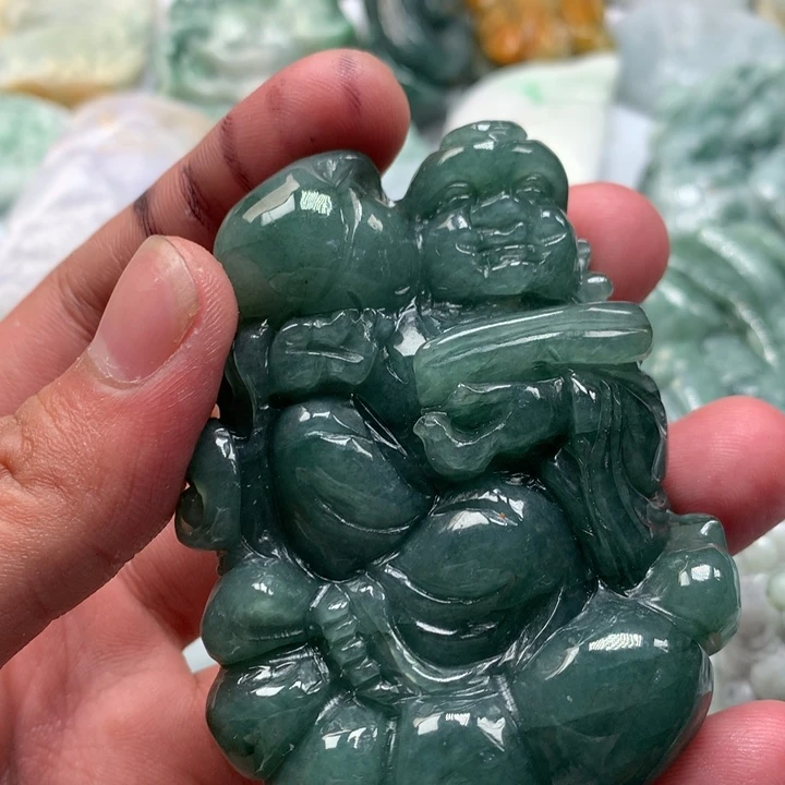 翡翠未镶嵌颈饰保真天然a货翡翠