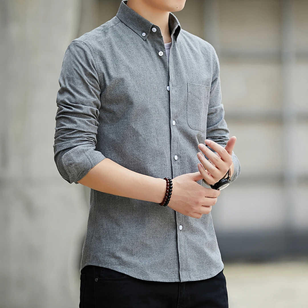 男士长袖衬衫男款2025新款寸衫免烫休闲衬衣春秋款中年爸爸上衣服