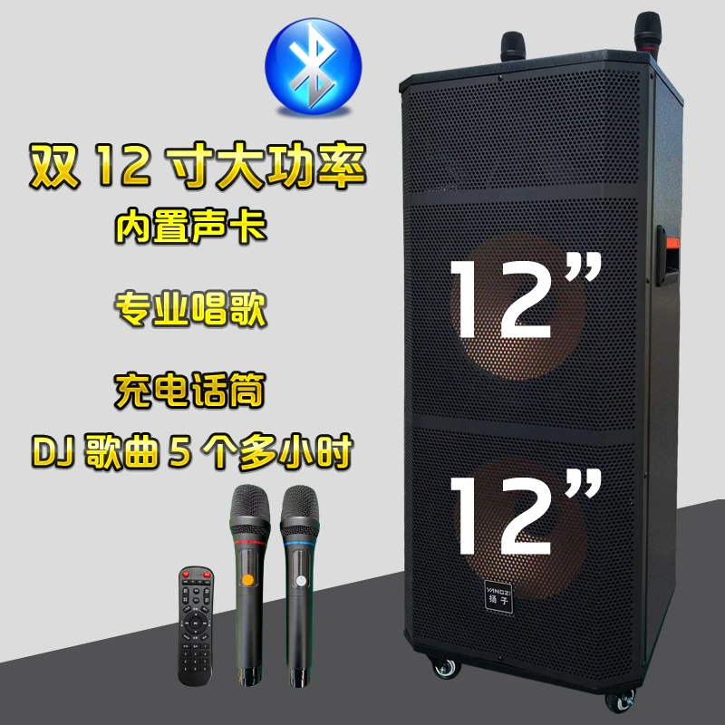 双12寸专业唱歌K歌直播广场舞大功率舞台演出婚庆蓝牙户外音响