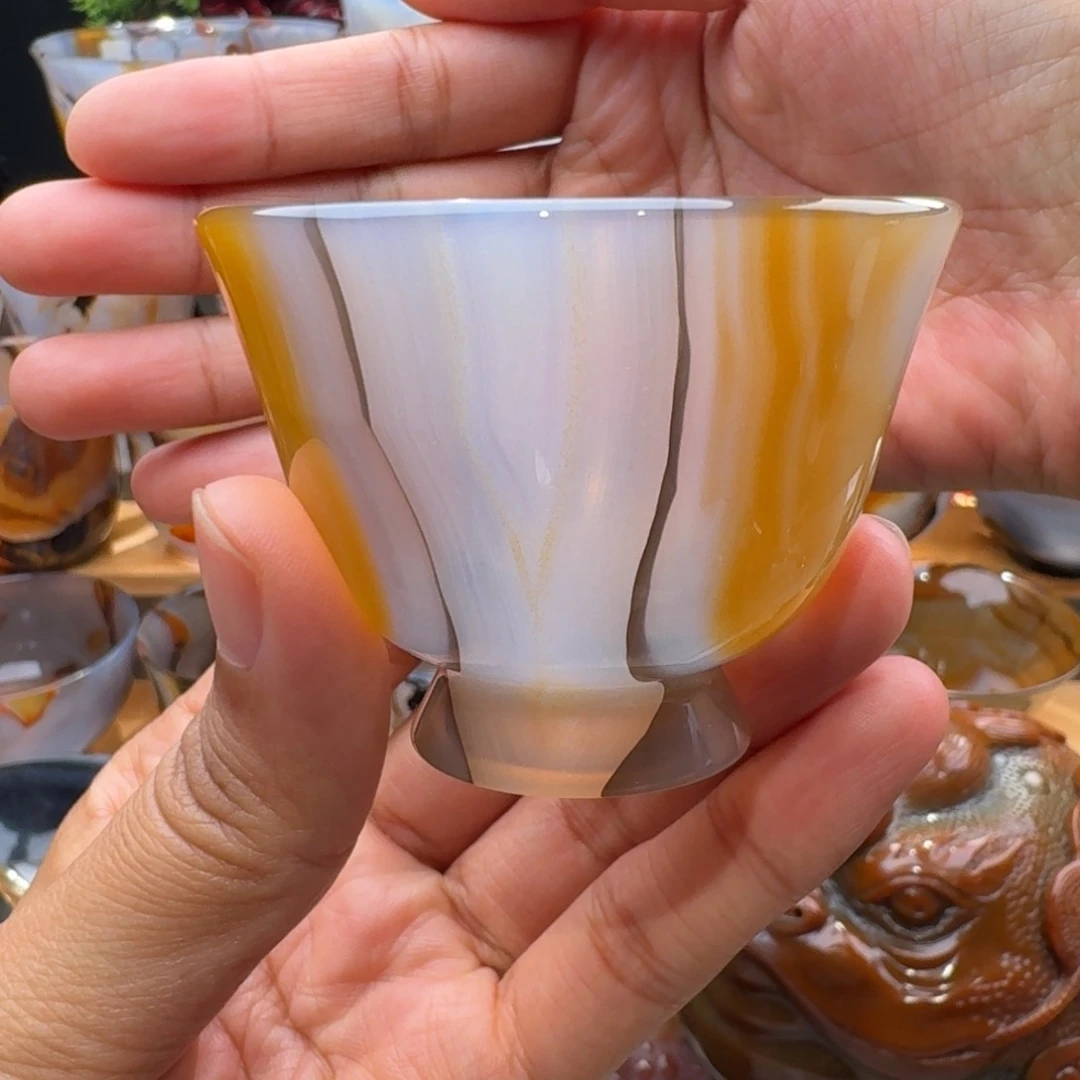 未镶嵌玛瑙茶杯50毫升玛瑙/玉髓