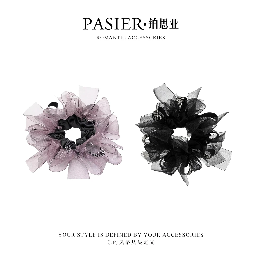 优雅日常蝴蝶结发圈FB2620黑
