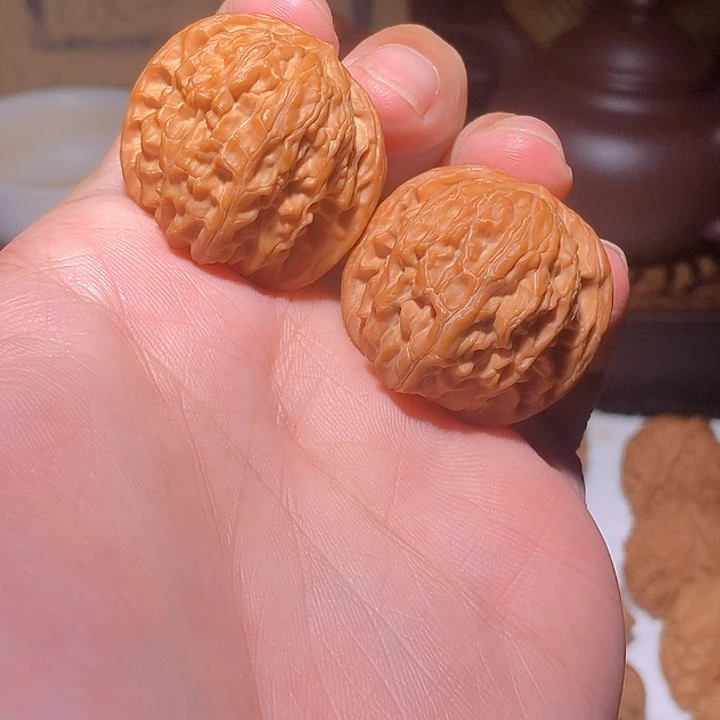 文玩核桃手把件磨盘