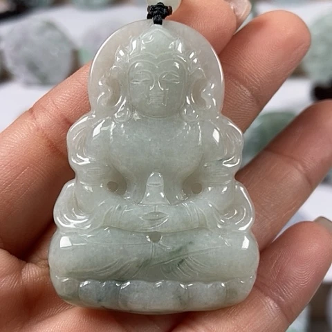 翡翠颈饰未镶嵌观音福利