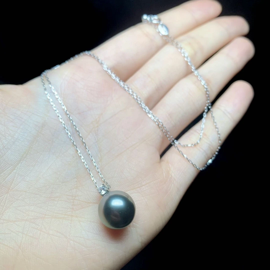 【小宝珠宝】5 T2344-18k金珍珠吊坠-11mm