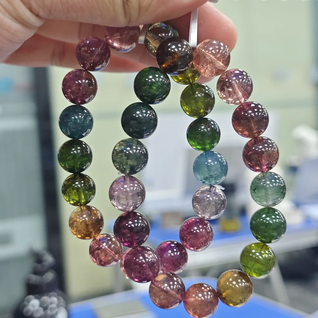 【书记甄选】天然碧玺单圈手链 多样性发一件 约11mm GXL605