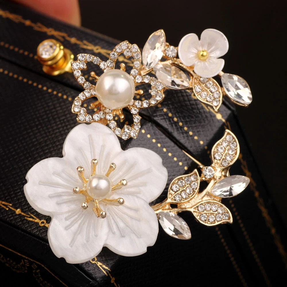 合金胸针 时尚韩版精致胸花防走光别针山茶花朵胸针女衣饰配饰