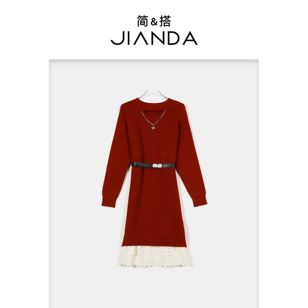简&搭【千屿Sheila】送腰带+项链“索菲亚”连衣裙253-LYQ/1004-25169