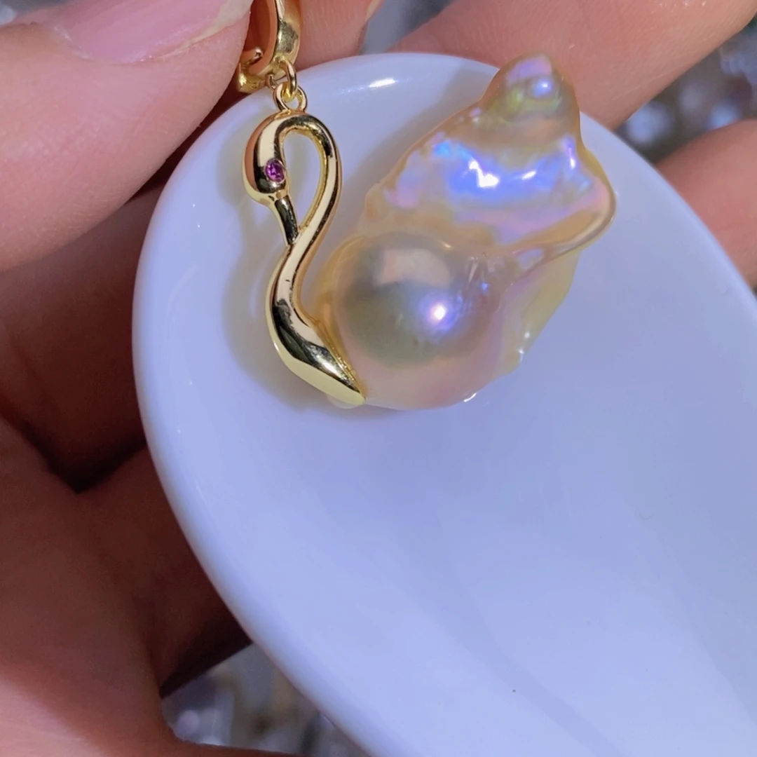 天然淡水珍珠淡水珍珠银S925镶嵌