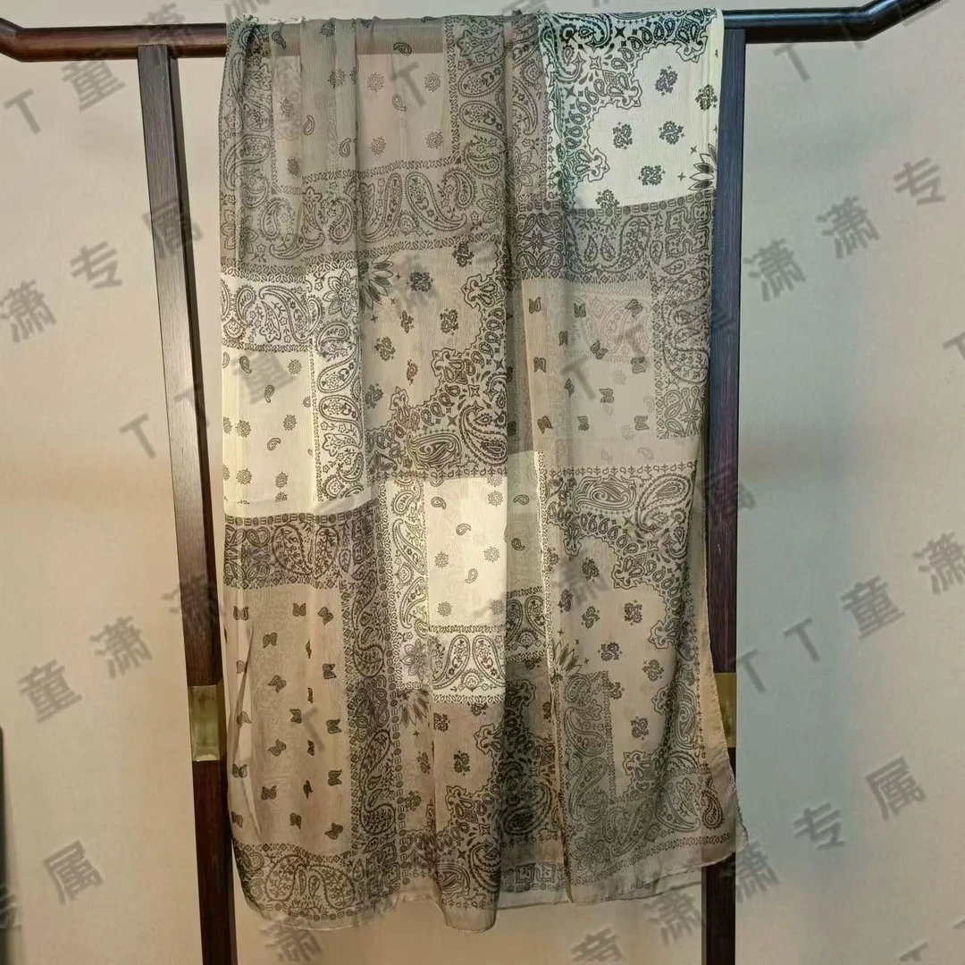 （几何腰果图稿）西丽纱围巾80*180左右长巾