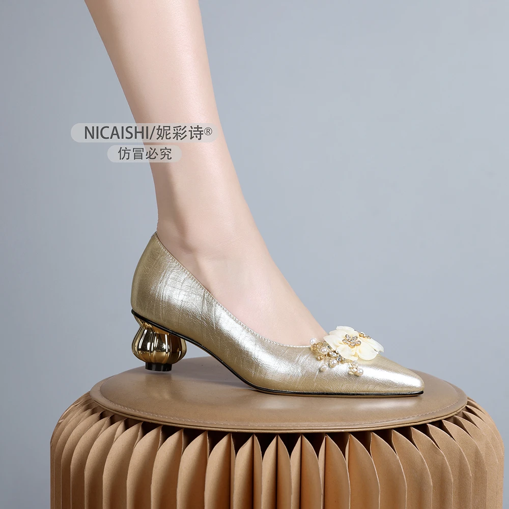 2025年新款法式单鞋温柔配裙子瓢鞋气质高级感单鞋女百搭尖头1070