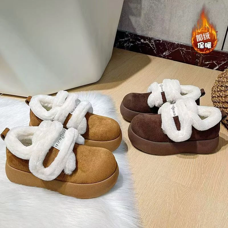 休闲风雪地靴纯色冬季学院风棉鞋民族风运动风休闲鞋2906