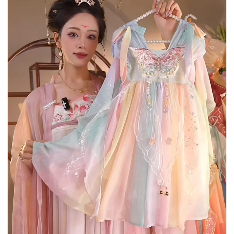 童绣阁 【小蝶儿】2025新款女童国风仙气中国风夏季汉服HFQ25203