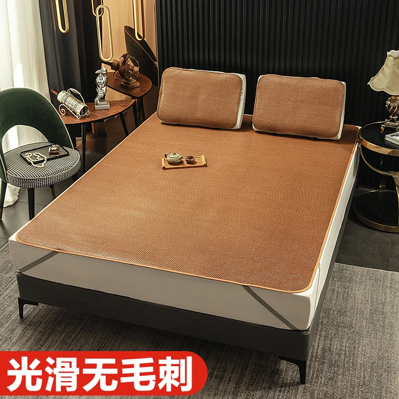 【全尺寸】优质夏季藤席单双人宿舍凉席冰丝席可折叠式席子