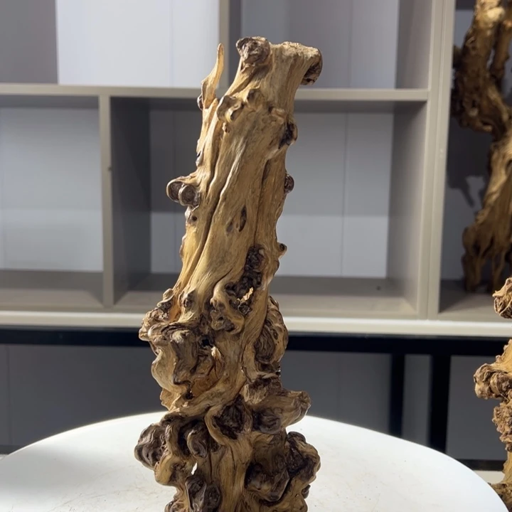 木石榴木楼空摆件