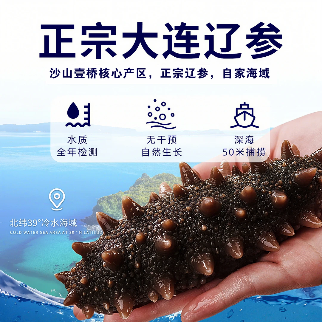 【大连即食海参】智享装辽参0添加海鲜深海即食海参Q弹口感可溯源