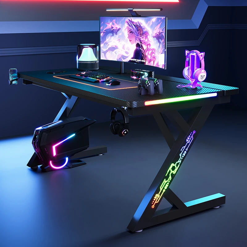 S3钛戟家用实木电脑桌双人拼接书桌电竞桌办公桌实木学习桌游戏桌