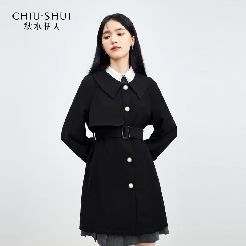 【林一】秋水伊人中长款风衣收腰高级感风衣外套623112A110015