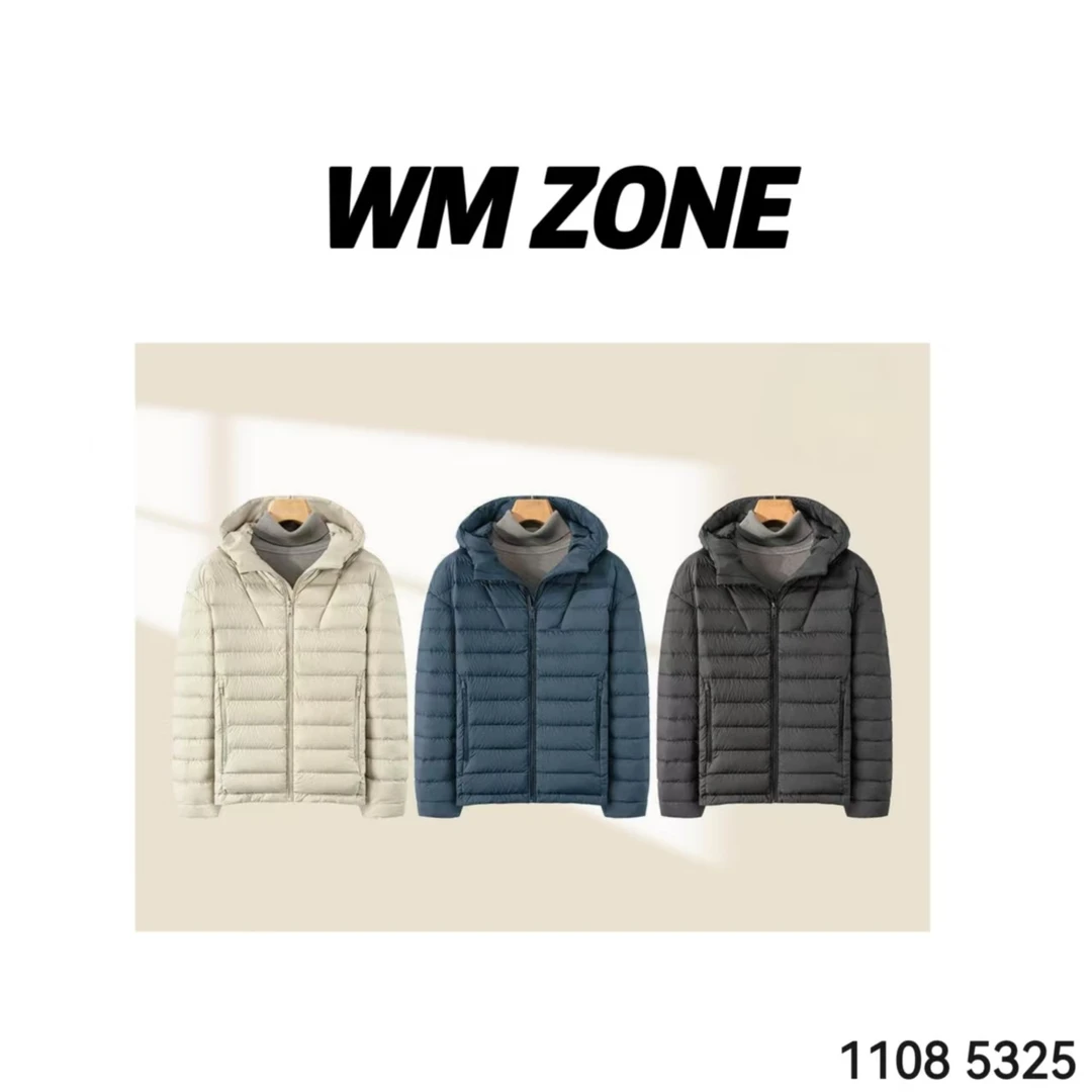 WM 4-4-4118 5325 男式连帽轻薄短款鹅绒服