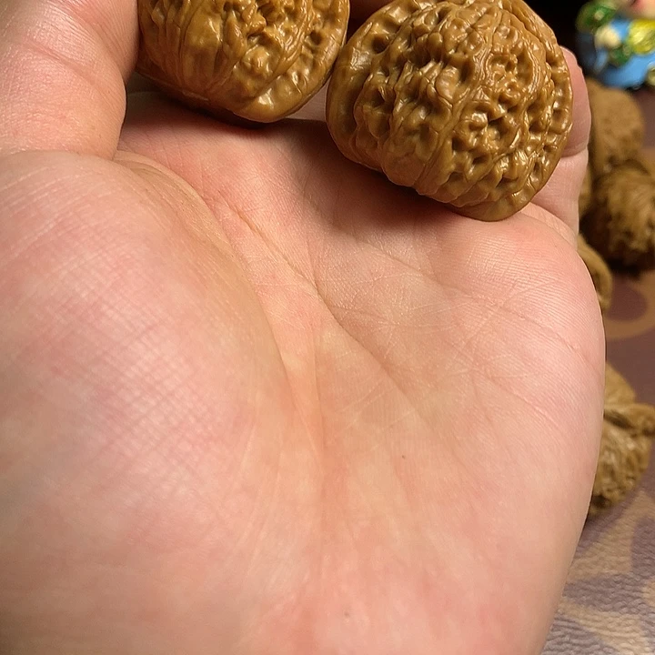 文玩核桃把件白狮子37尺