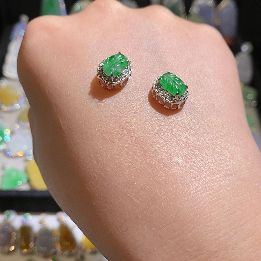 翡翠银S925镶嵌颈饰天然翡翠