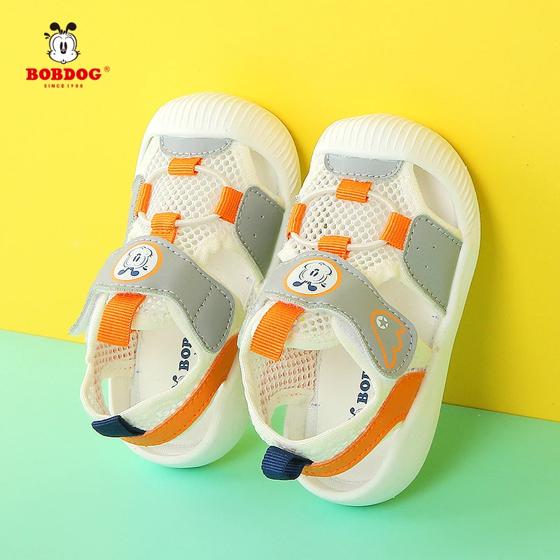 巴布豆包头幼儿童运动凉鞋透气小童学步鞋2025夏季婴童宝宝沙滩鞋