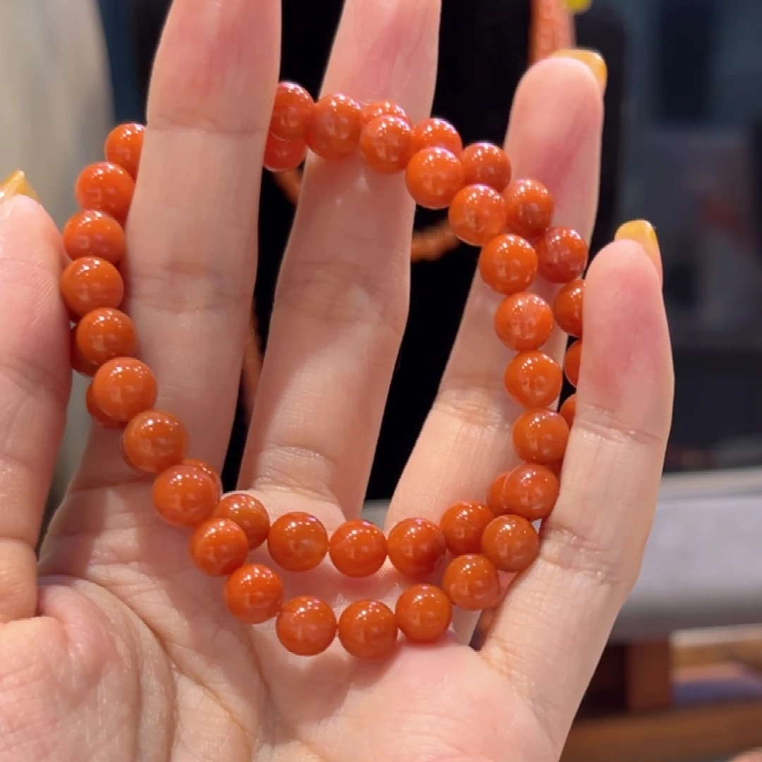 南红玛瑙未镶嵌手链