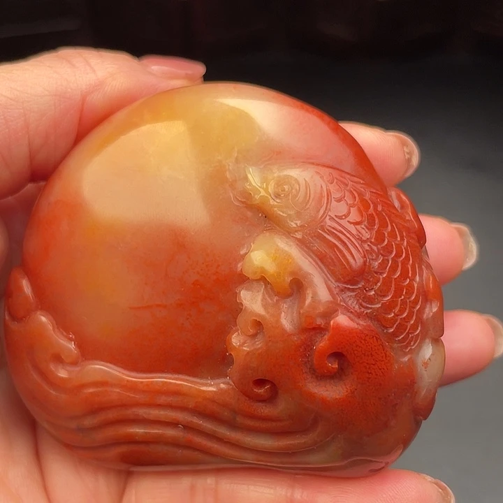 嗨****寿山石寿山石手把件摆件