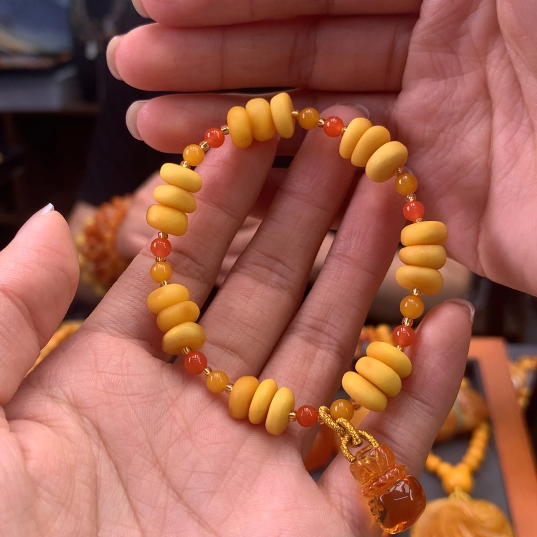 未镶嵌蜜蜡手串天然
